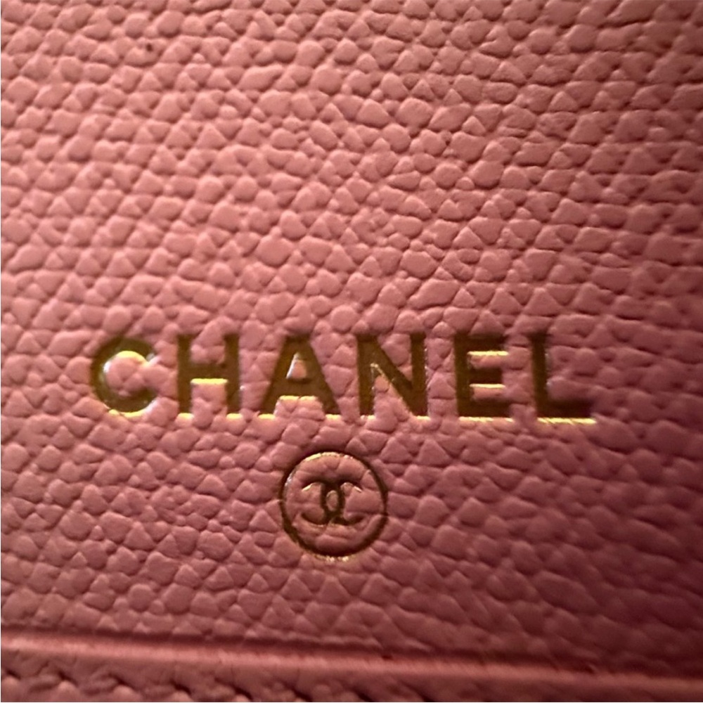 Chanel Pink Grained Calfskin CC Button Long Wallet - Picture 5 of 10